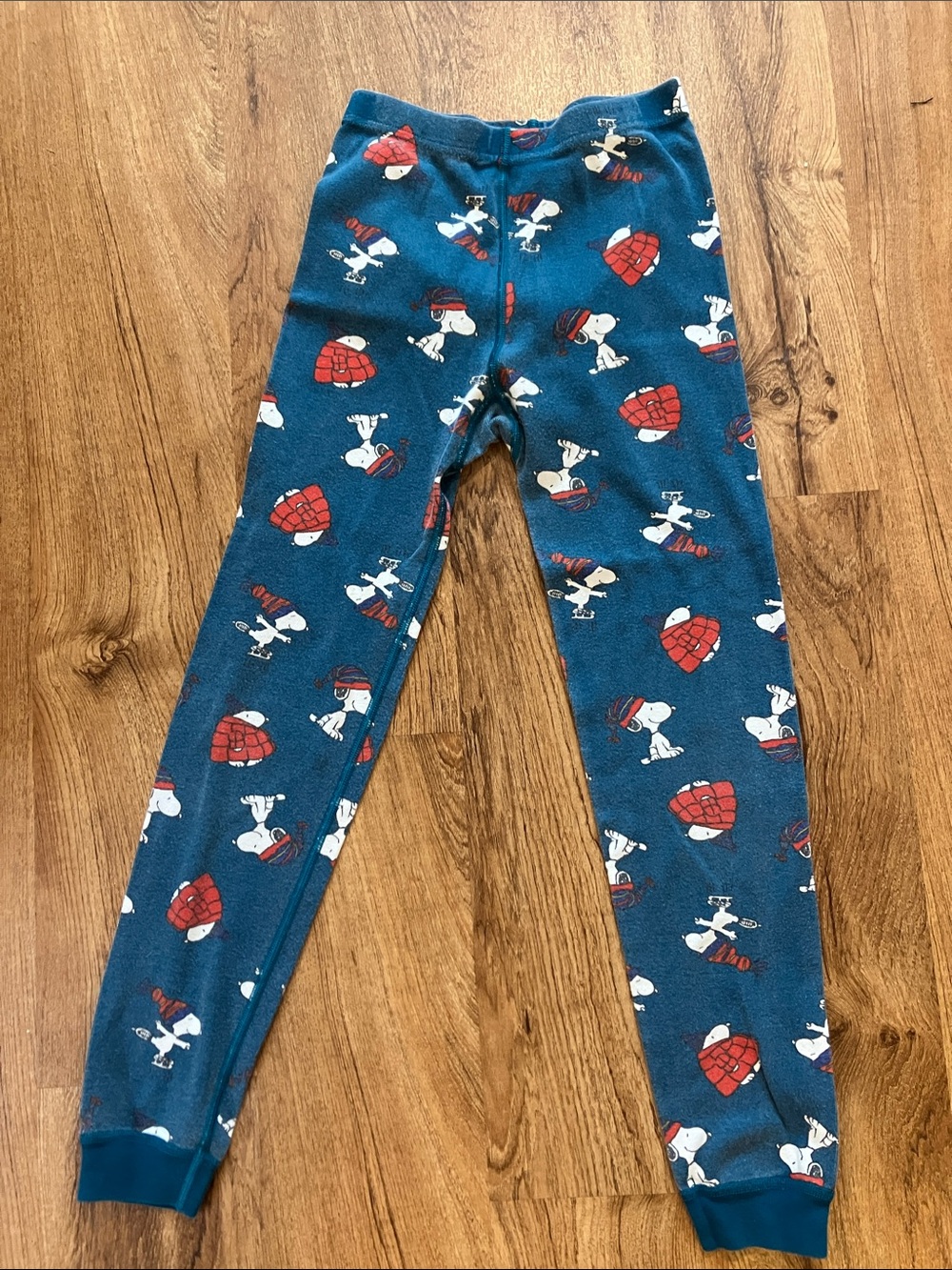 Hanna Andersson Peanuts Blue green Kids 10 pajama pants Snoopy